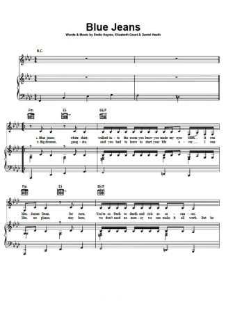 Lana Del Rey  score for Piano