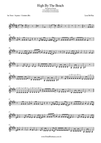 Lana Del Rey  score for Clarinet (Bb)