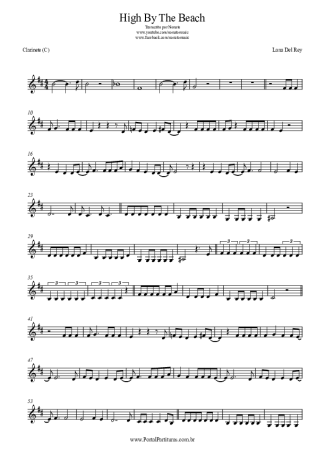 Lana Del Rey  score for Clarinet (C)