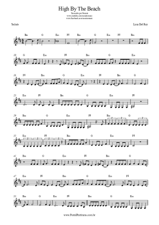 Lana Del Rey  score for Keyboard