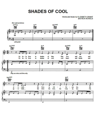 Lana Del Rey  score for Piano