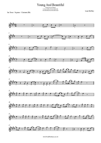 Lana Del Rey  score for Clarinet (Bb)