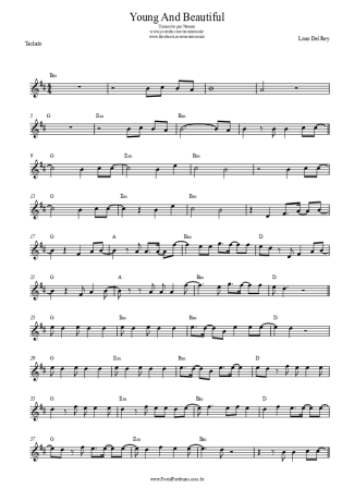 Lana Del Rey  score for Keyboard