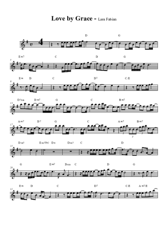 Lara Fabian Love By Grace score for Clarinet (Bb)