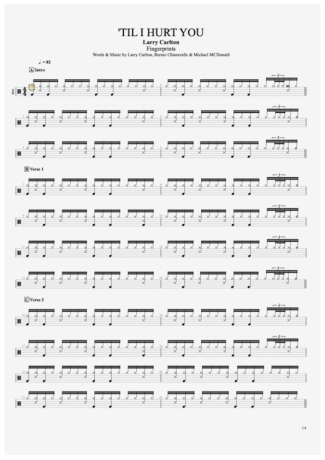 Larry Carlton ´Til I Hurt You score for Drums