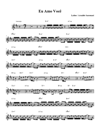 Latino Eu Amo Você score for Tenor Saxophone Soprano Clarinet (Bb)