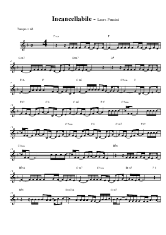 Laura Pausini  score for Clarinet (Bb)