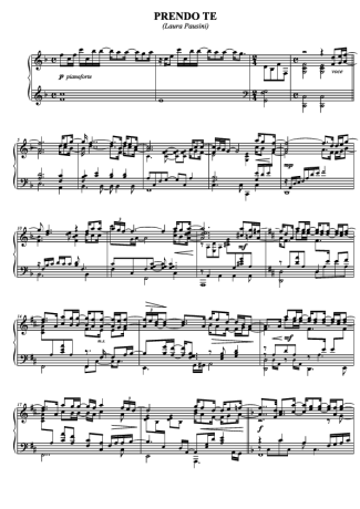 Laura Pausini Prendo Te score for Piano