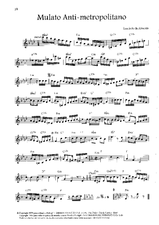 Laurindo de Almeida Mulato Anti-Metropolitano score for Flute
