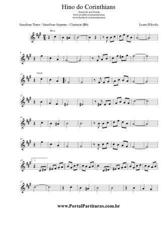 Lauro D'Ávila  score for Tenor Saxophone Soprano (Bb)