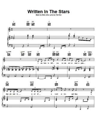 LeAnn Rimes Written In The Stars score for Piano