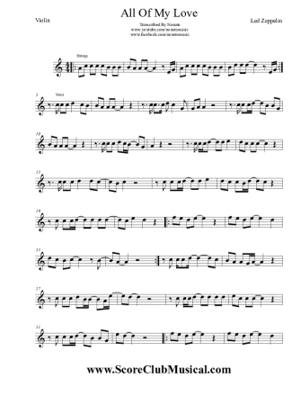 Led Zeppelin  score for Violin