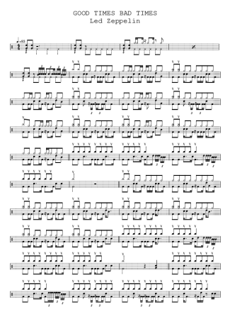 Led Zeppelin  score for Drums