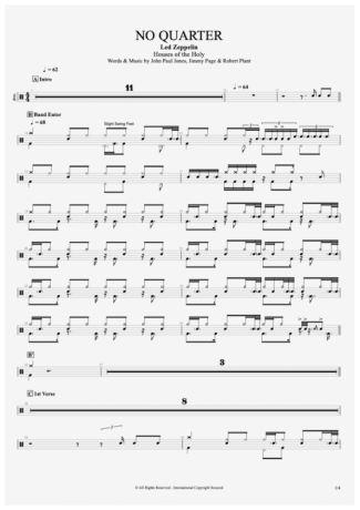 Led Zeppelin  score for Drums