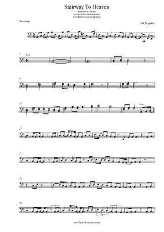 Led Zeppelin Stairway To Heaven score for Trombone