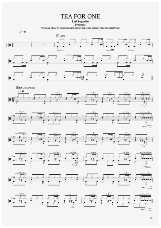 Led Zeppelin  score for Drums