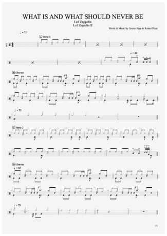 Led Zeppelin  score for Drums