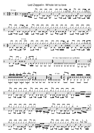 Led Zeppelin  score for Drums