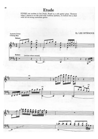 Lee Ritenour Etude score for Guitar