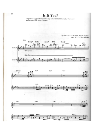 Lee Ritenour - Is It You? - Sheet Music For Guitar