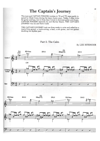 Lee Ritenour The Captains Journey score for Guitar