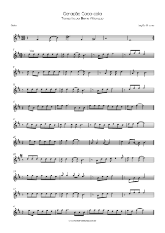Legião Urbana Geração Coca-cola score for Harmonica