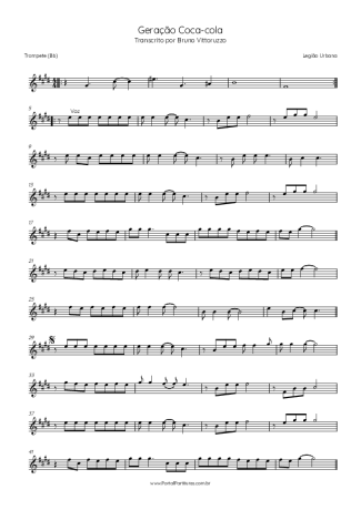 Legião Urbana  score for Trumpet