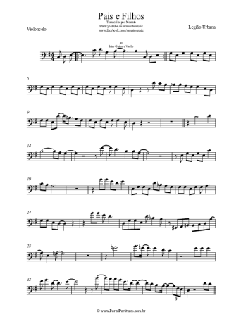 Legião Urbana  score for Cello