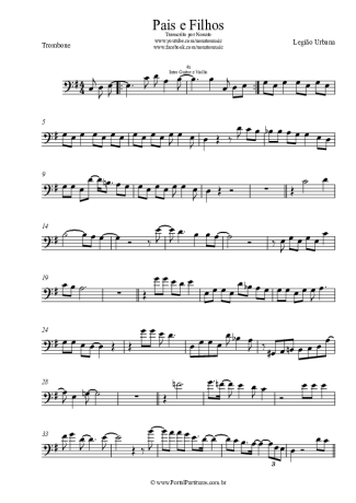 Legião Urbana  score for Trombone