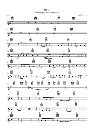 Legião Urbana  score for Acoustic Guitar