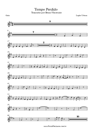 Legião Urbana Tempo Perdido score for Harmonica