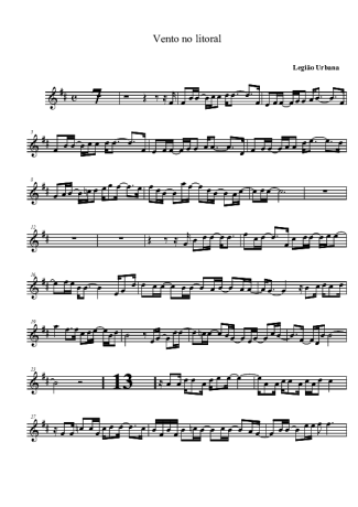 Legião Urbana  score for Clarinet (Bb)