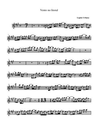 Legião Urbana  score for Alto Saxophone