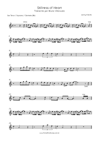 Lenny Kravitz  score for Clarinet (Bb)