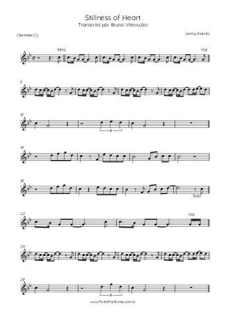 Lenny Kravitz  score for Clarinet (C)