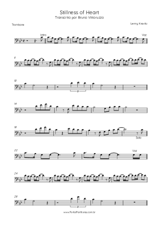 Lenny Kravitz Stillness Of Heart score for Trombone