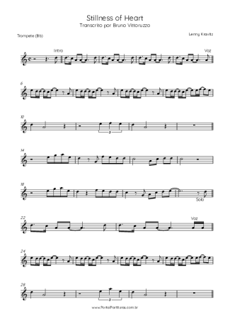 Lenny Kravitz Stillness Of Heart score for Trumpet