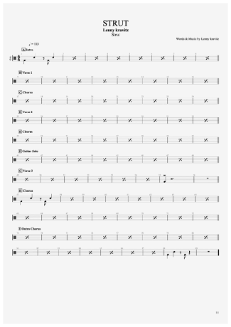 Lenny Kravitz  score for Drums