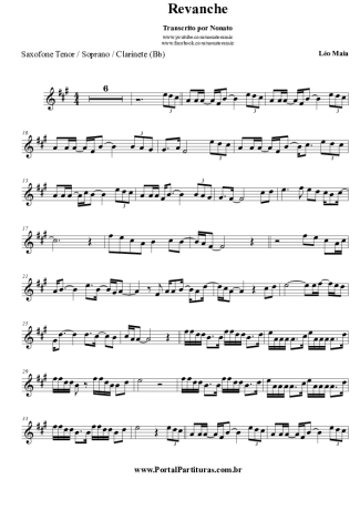 Léo Maia Revanche score for Tenor Saxophone Soprano (Bb)