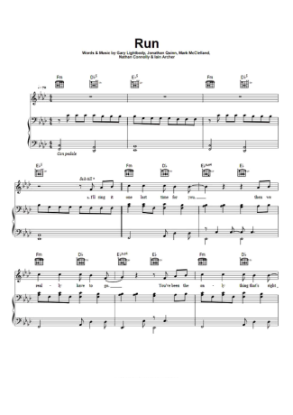 Leona Lewis Run score for Piano