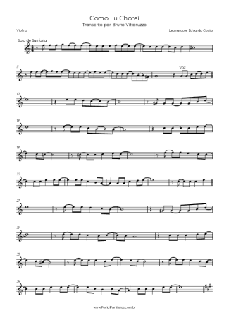 Score for Violin