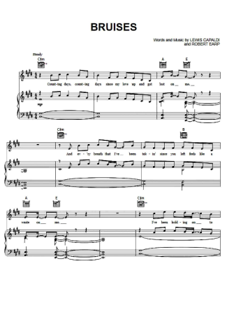 Lewis Capaldi  score for Piano