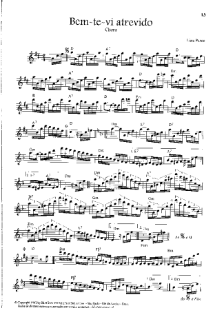 Lina Pesce Bem-te-vi Atrevido score for Violin