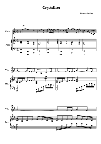 Lindsey Stirling  score for Piano