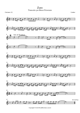 Liniker Zero score for Clarinet (C)