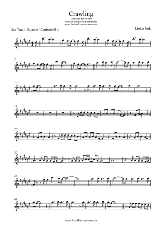 Linkin Park  score for Clarinet (Bb)