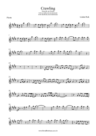 Linkin Park Crawling score for Flute