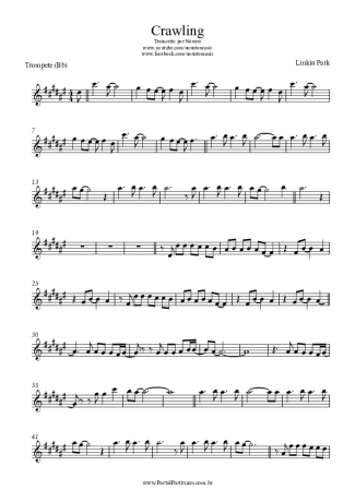 Linkin Park Crawling score for Trumpet
