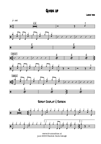 Linkin Park  score for Drums