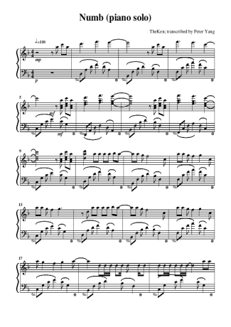 Linkin Park Numb score for Piano